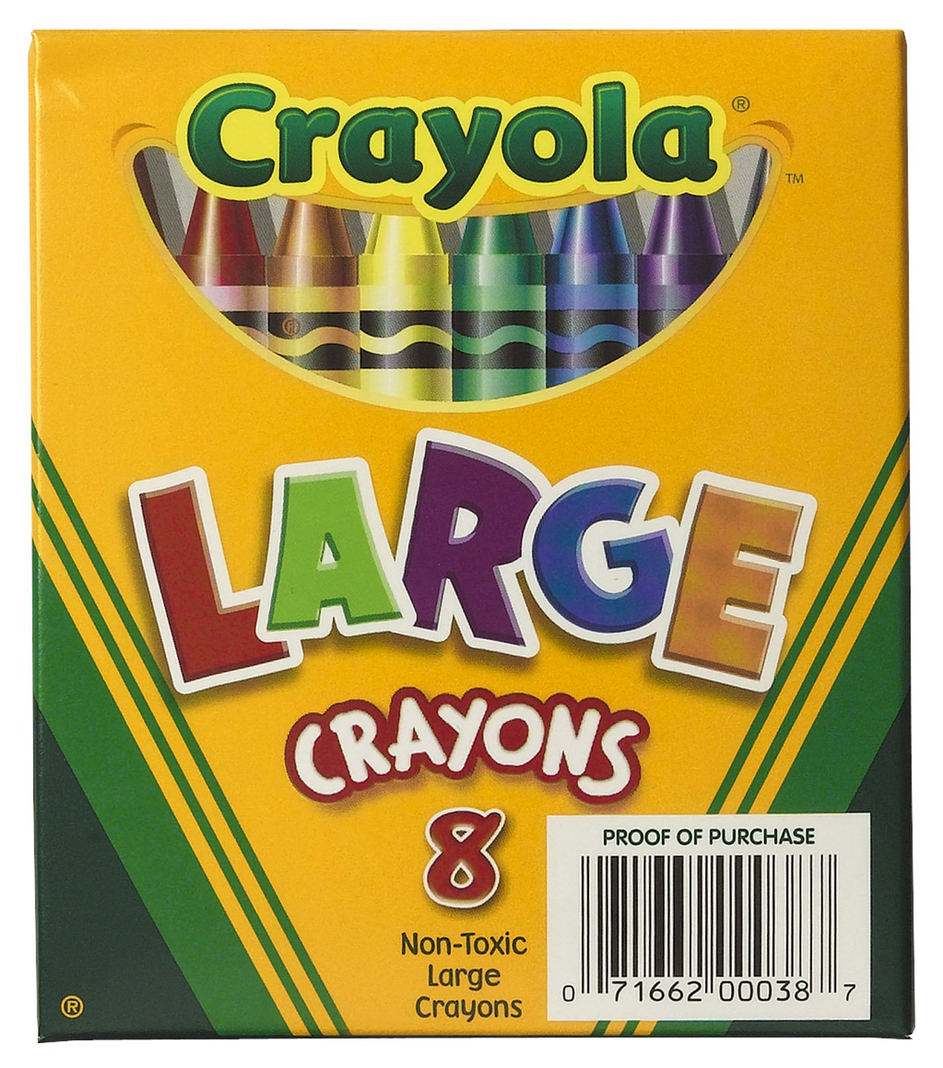 Amazon.com: Crayola 8ct Large Crayons Lift Lid Box : Toys & Games